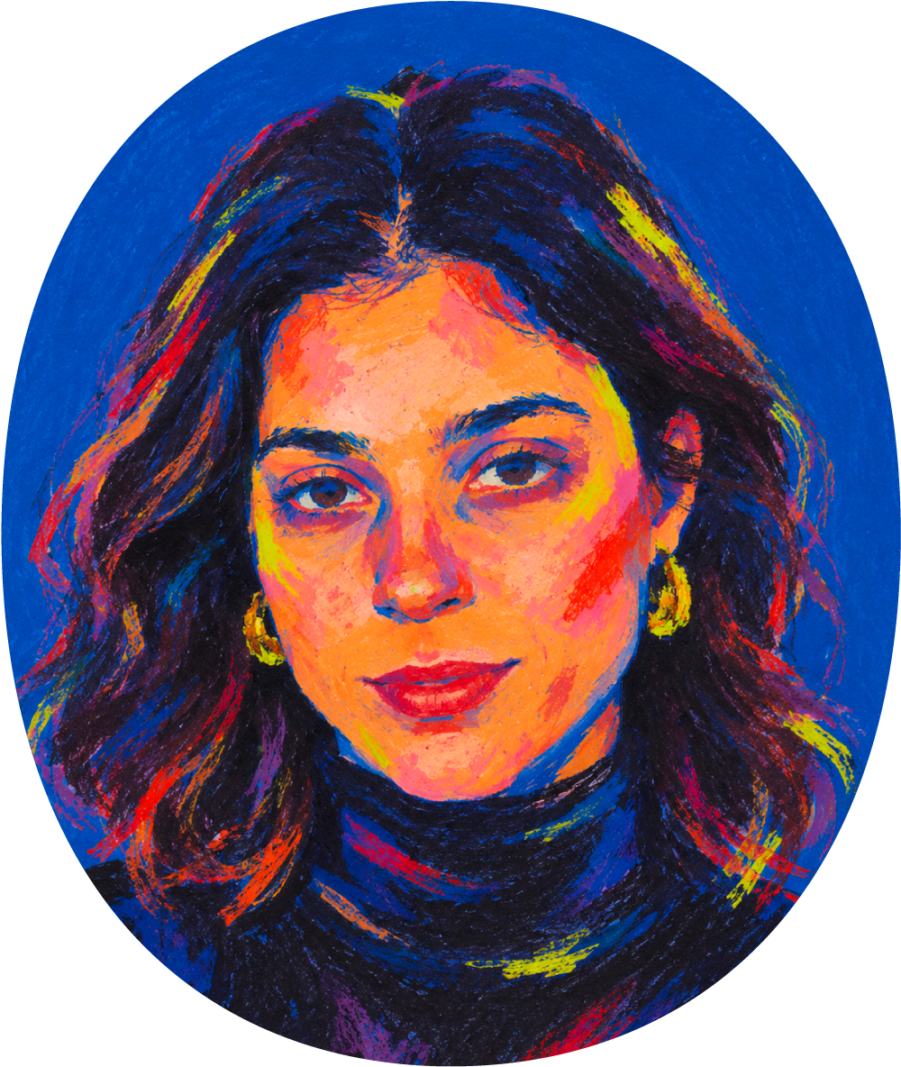 Painted portrait of Isa Ramos